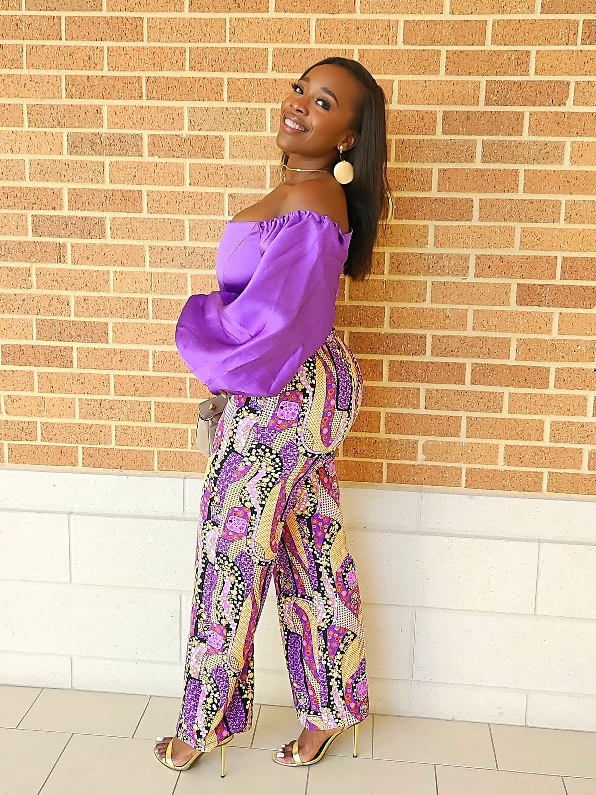 Ivy Off Shoulder Top [purple]